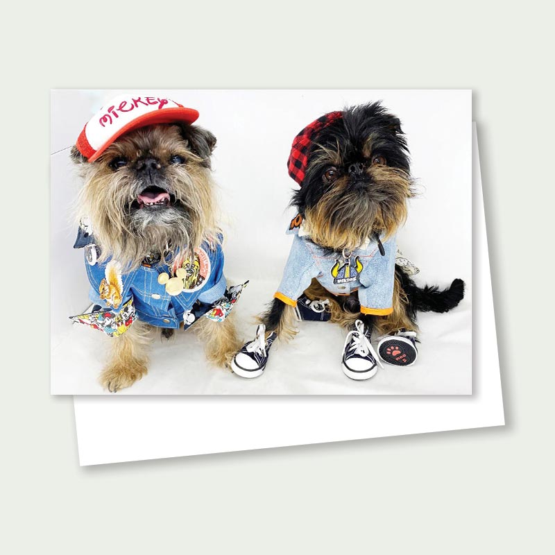 Mickey & Viking Brussels Griffon Card