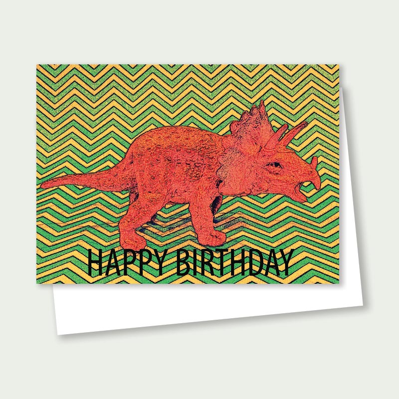 Dinosaur Happy Birthday Card – Colorful Dinosaur Birthday Card