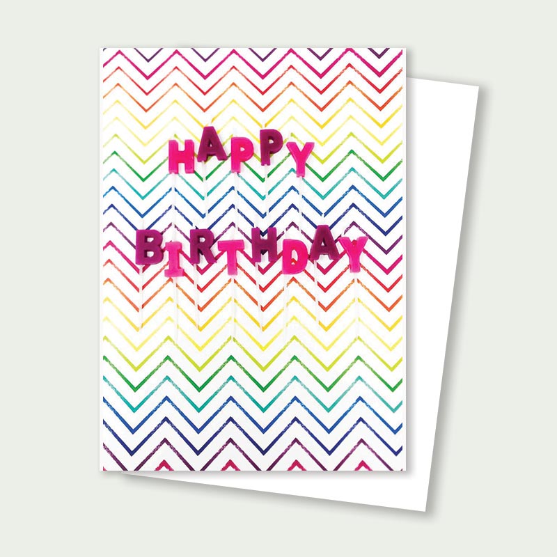 Chevron Birthday Card