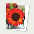Red/Orange Sunflower Card