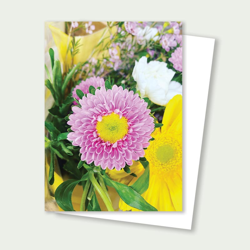Pink & Yellow Floral Card