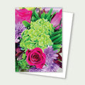 Pink, Purple & Green Floral Card
