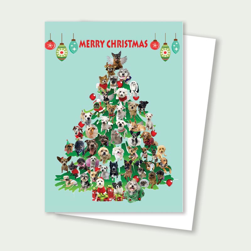 Rescue Holiday Card - Christmas Tree Card