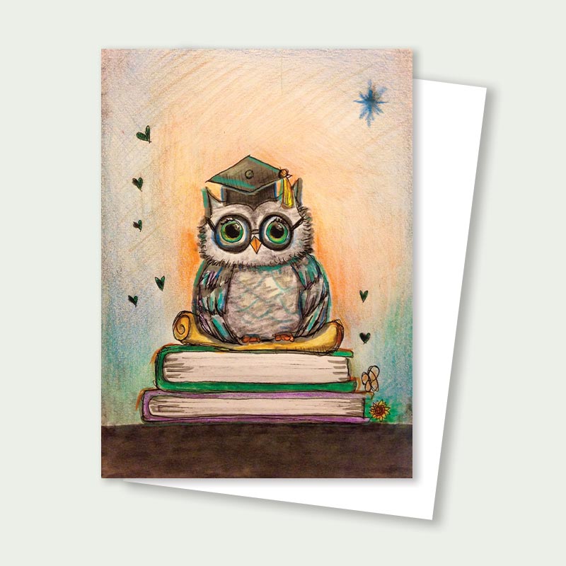 Owl Grad Card - Graduation